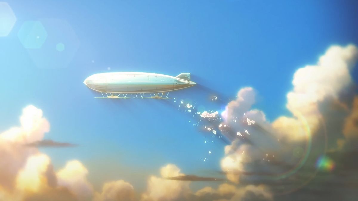 QQ明信片 · 云海飞艇插画